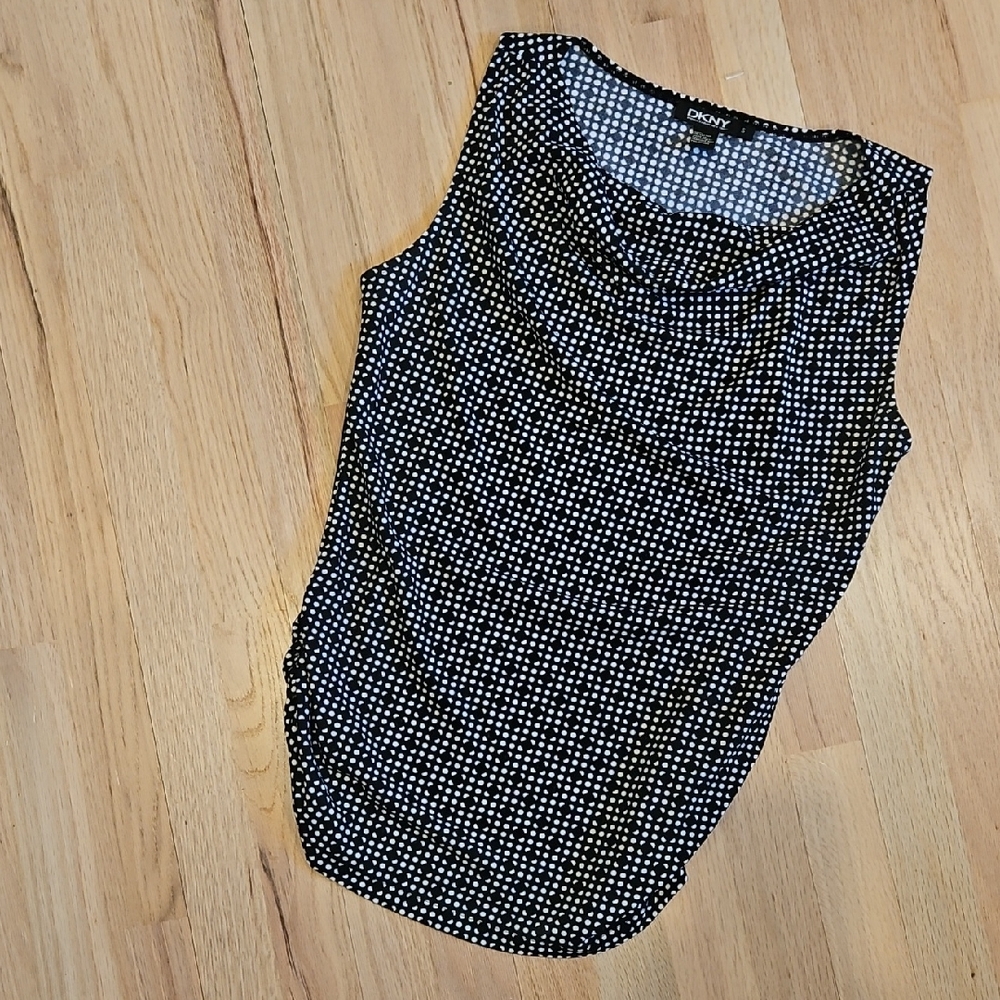 DKNY Monochrome Sleeveless Blouse
